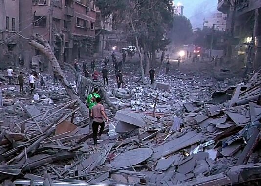Destruction in Gaza after Israeli offensive against Hamas